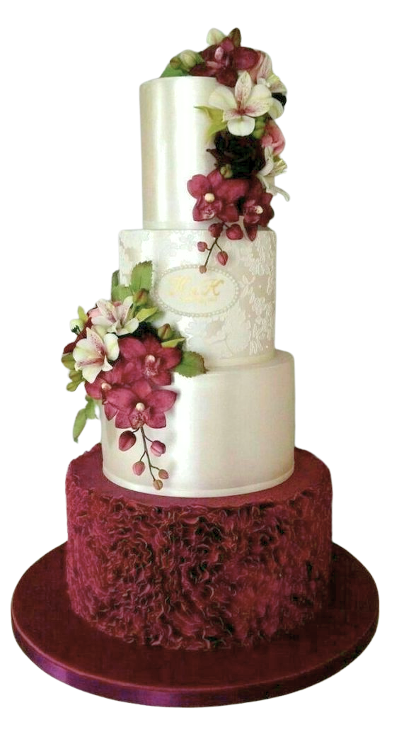 Tort Nunta Burgundy