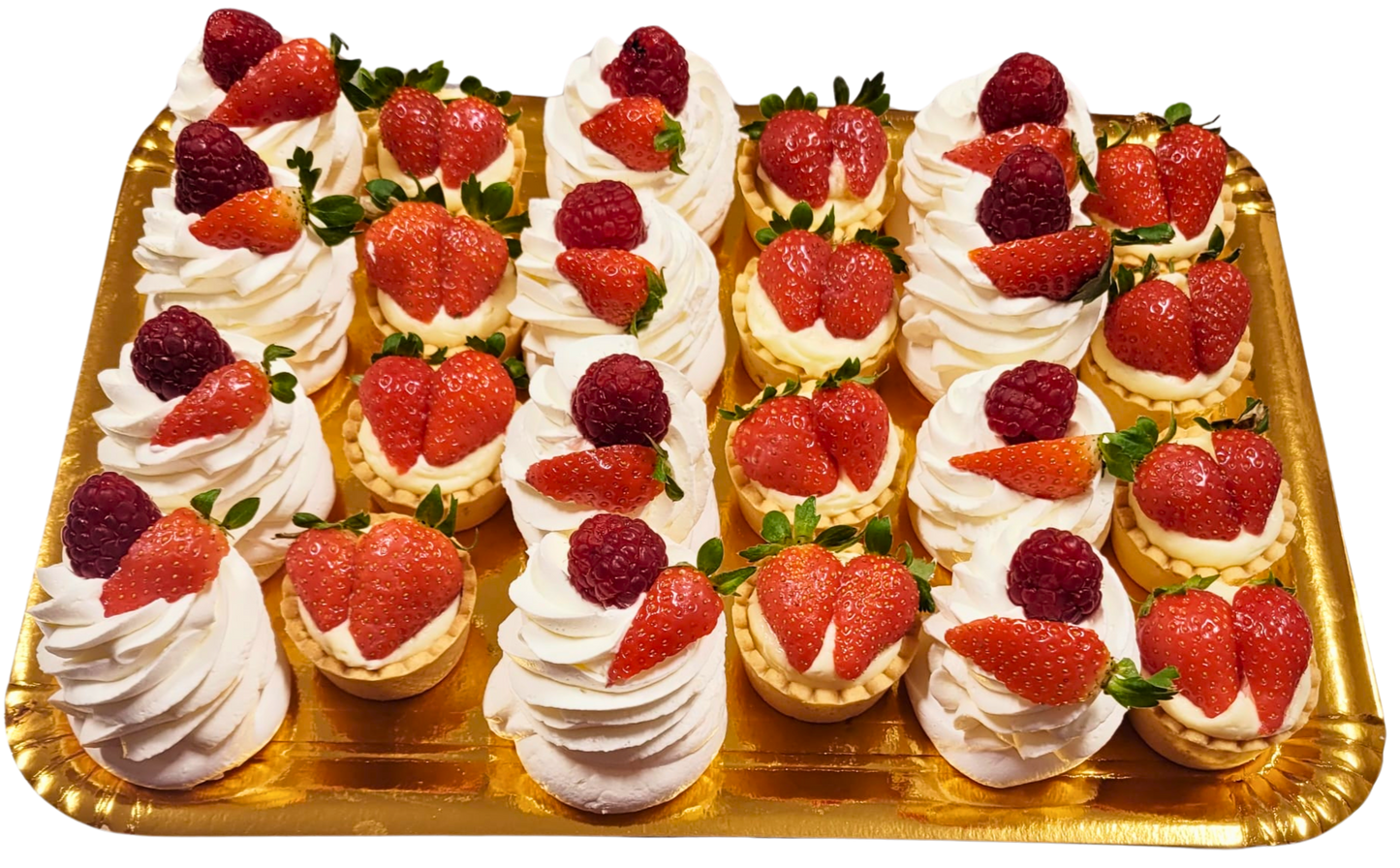 Platou Minipavlova+ Minitarte fructe